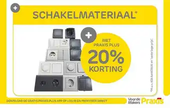 Praxis Schakelmateriaal 20% korting aanbieding