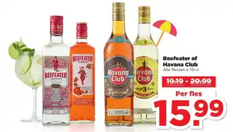 PLUS Beefeater of havana club 70cl aanbieding