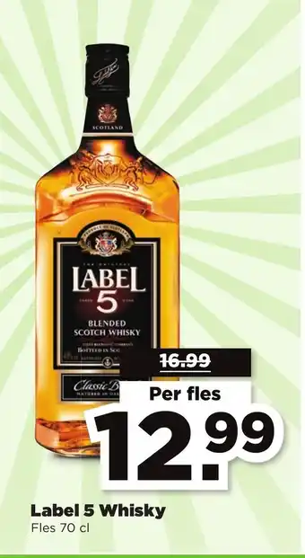 PLUS Label 5 whisky 70cl aanbieding