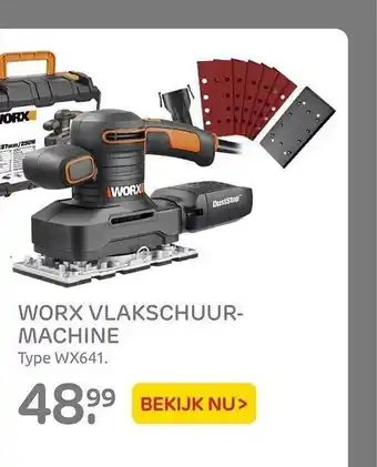 Praxis Worx vlakschuurmachine wx641 aanbieding