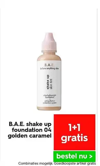 HEMA B.a.e. shake up foundation 04 golden caramel 1+1 gratis aanbieding