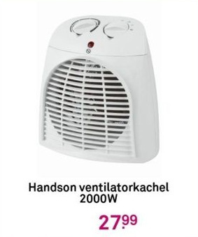 Karwei Handson ventilatorkachel 2000w aanbieding