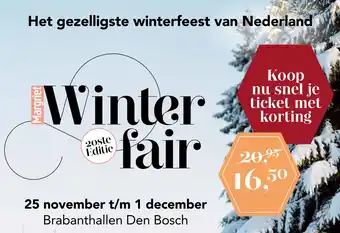 Margriet Margriet winter fair 20ste editie aanbieding