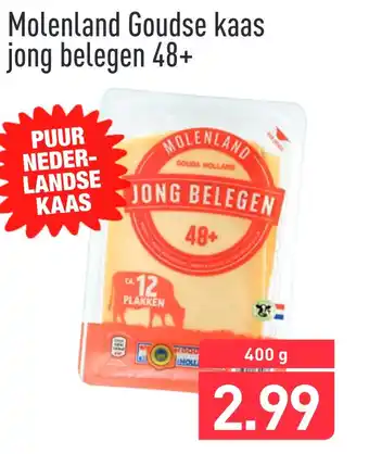 ALDI Molenland Goudse kaas jong belegen 400g aanbieding