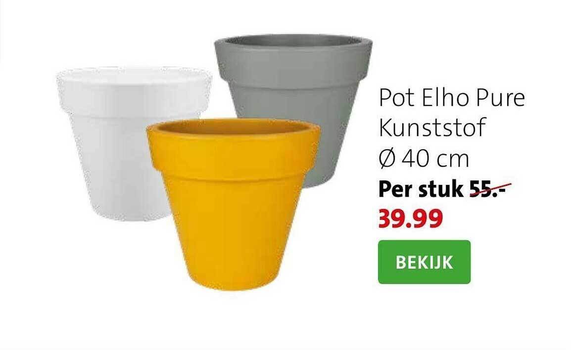 Pot elho pure kunststof aanbieding bij Intratuin
