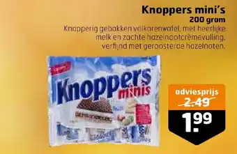 Trekpleister Knoppers mini's 200 gram aanbieding