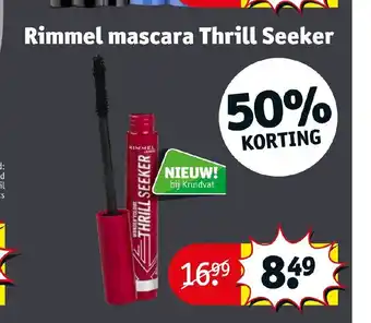 Kruidvat Rimmel mascara Thrill Seeker aanbieding