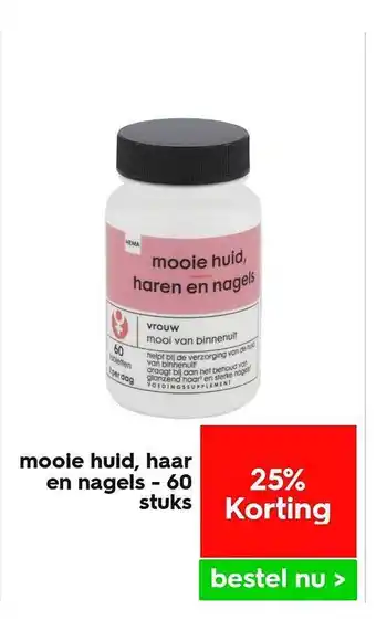 HEMA Moole huld, haar en nagels - 60 stuks 25% korting aanbieding