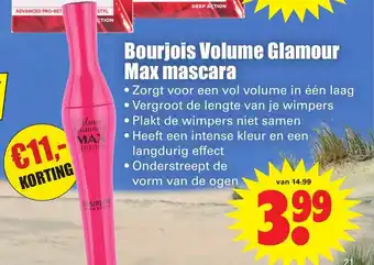 Dirk Bourjois Volume Glamour Max mascara aanbieding