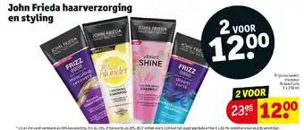 Kruidvat John Frieda haarverzoging en styling aanbieding