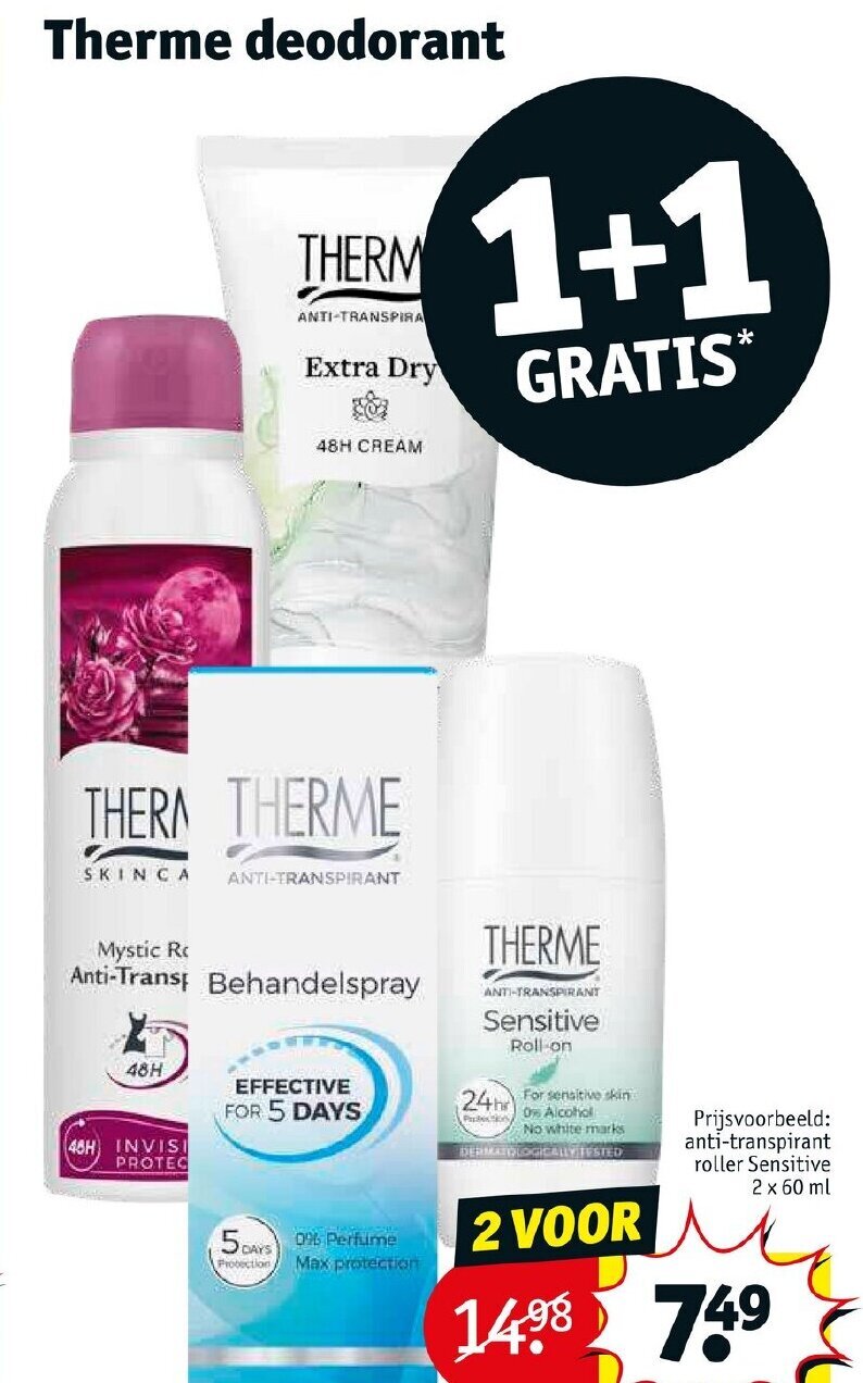 Therme deodorant aanbieding bij Kruidvat