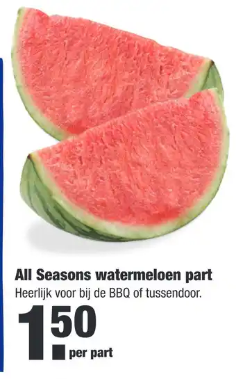 ALDI All Seasons watermeloen part aanbieding