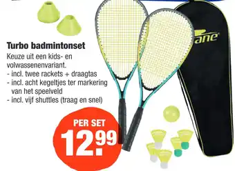 ALDI Turbo badmintonset aanbieding