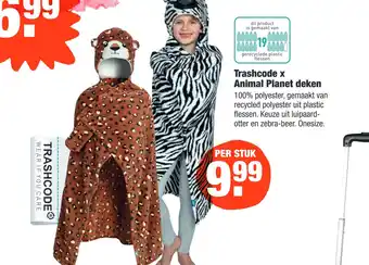 ALDI Trashcode x Animal Planet deken aanbieding