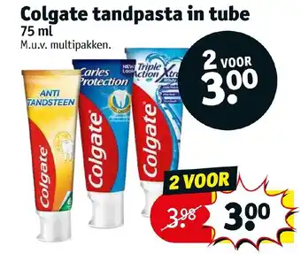 Kruidvat Colgate tandpasta in tube 75ML aanbieding