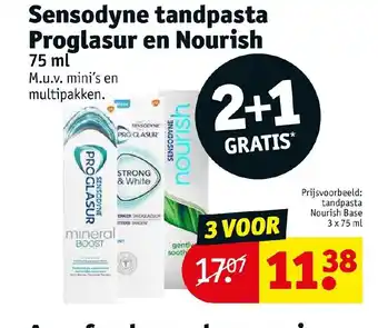 Kruidvat Sensodyne tandpasta proglasur en nourish 75ML aanbieding