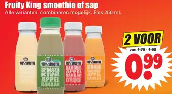 Dirk Fruity King smoothie of sap aanbieding