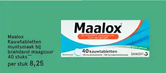 Etos Maalox Kauwtabletten muntsmaak bij brandend maagzuur aanbieding