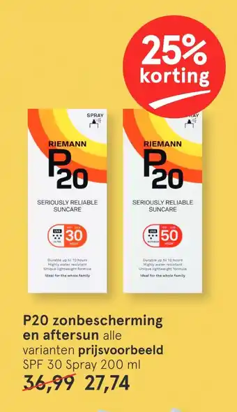 Etos P20 zonbescherming en aftersun aanbieding