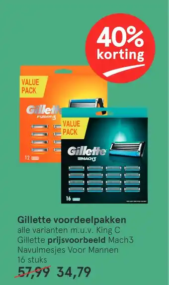 Etos Gillette voordeelpakken aanbieding