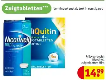 Kruidvat Nicotinell zuigtabletten mint aanbieding