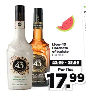 PLUS Licor 43 Horchata of baristo aanbieding