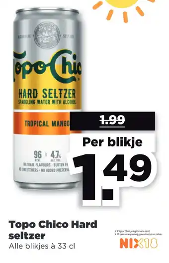 PLUS Topo Chico Hard seltzer aanbieding