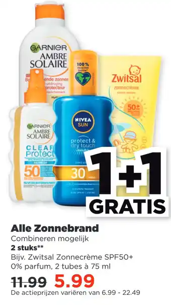 PLUS Alle Zonnebrand aanbieding