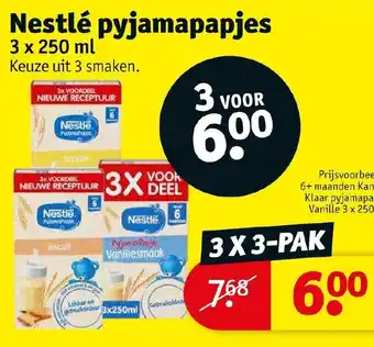 Kruidvat Nestle pyjamapapjes 3x250ML aanbieding