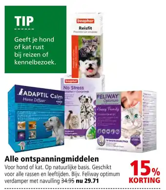 Welkoop Beaphar No Stress Hond  - Kalmeringsmiddel aanbieding