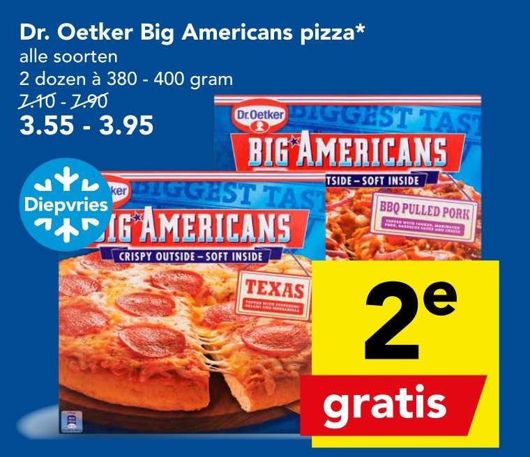 Dr Oetker Big Americans Pizza nbieding Bij Deen