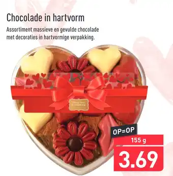 ALDI Chocolade in hartvorm 155g aanbieding