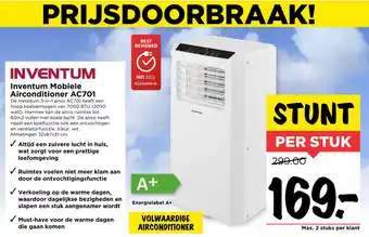 Vomar Voordeelmarkt Inventum Mobiele Airconditioner AC701 aanbieding