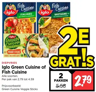 Vomar Voordeelmarkt Iglo Green Cuisine of Fish Cuisine aanbieding