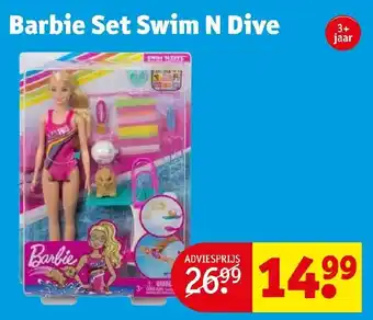 Kruidvat Barbie set swim n dive aanbieding