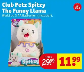 Kruidvat Club petz spitzy the funny llama aanbieding