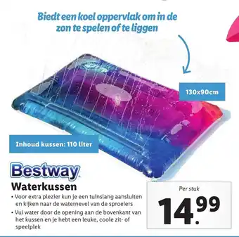 Lidl Bestway Waterkussen 130*90 cm aanbieding