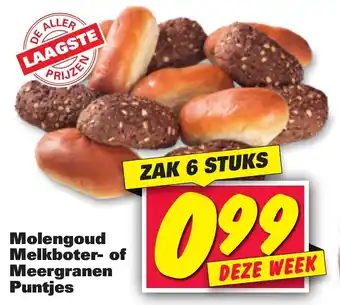 Nettorama Molengoud Melkboter- of Meergranen puntjes 6st aanbieding