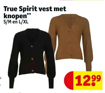 Kruidvat True spirit vest met knopen S/M en L/XL aanbieding