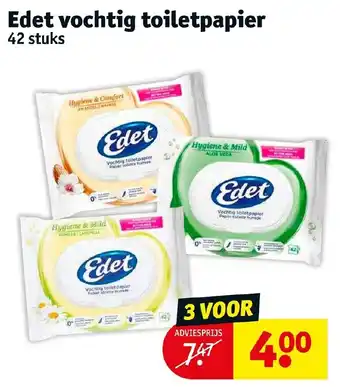 Kruidvat Edet vochtig toiletpapier 42 stuks aanbieding