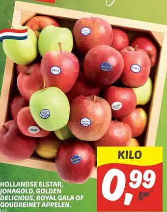 Dekamarkt Hollandse elstar, jonagold, golden delicious, royal gala of goudreinet appelen aanbieding