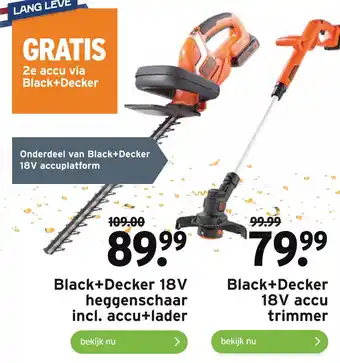 GAMMA GRATIS 2e accu via Black+Decker aanbieding