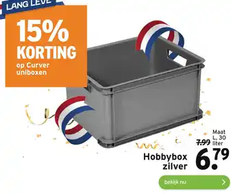 GAMMA Hobbybox zilver aanbieding