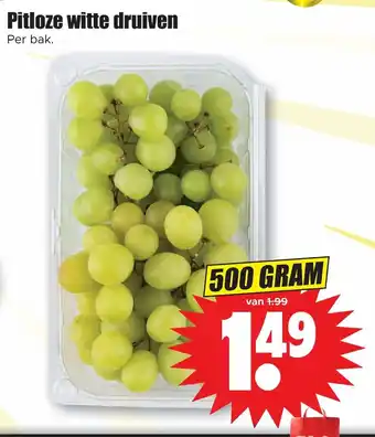 Dirk Pitloze witte druiven 500g aanbieding