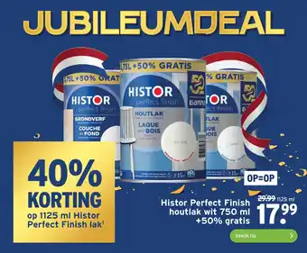 GAMMA Histor Perfect Finish houtlak wit 750 ml aanbieding