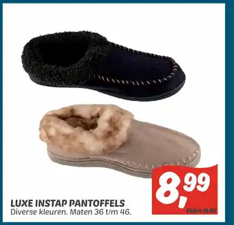 Dekamarkt Luxe instap pantoffels 36 t/m 46 aanbieding