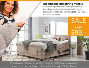 Woonsquare Elektrische boxspring Veneto aanbieding