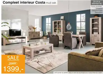 Woonsquare Compleet interieur Costa mud oak aanbieding