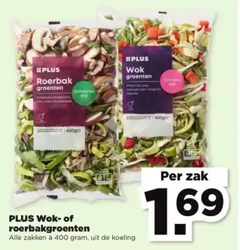 PLUS Wok- of roerbakgroenten 400 gram aanbieding