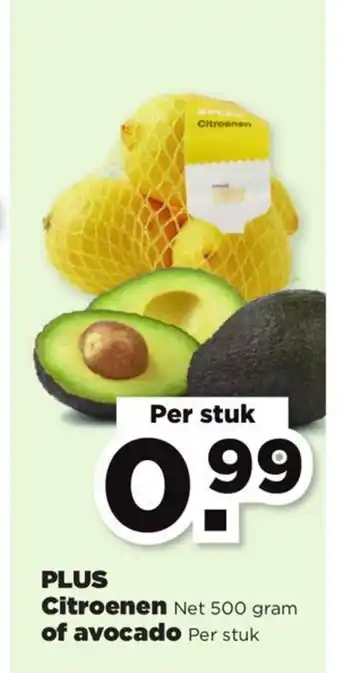 PLUS Citroenen of avocado aanbieding